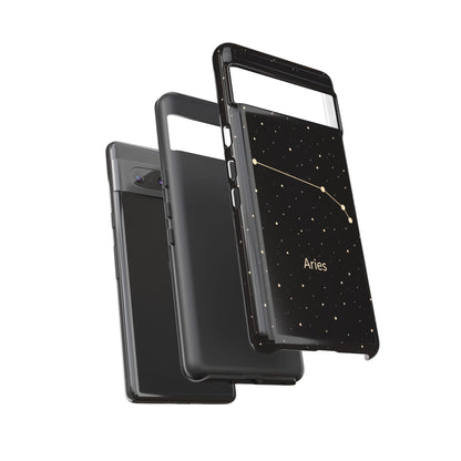 Aries Zodiac Constellation Phone Case – Luxe Gold Celestial Cover