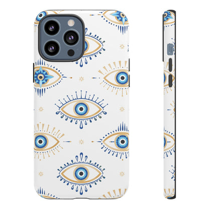 Blue Evil Eye Phone Case – Protective Slim Shockproof Cover for Iphone, Samsung Galaxy and Pixel