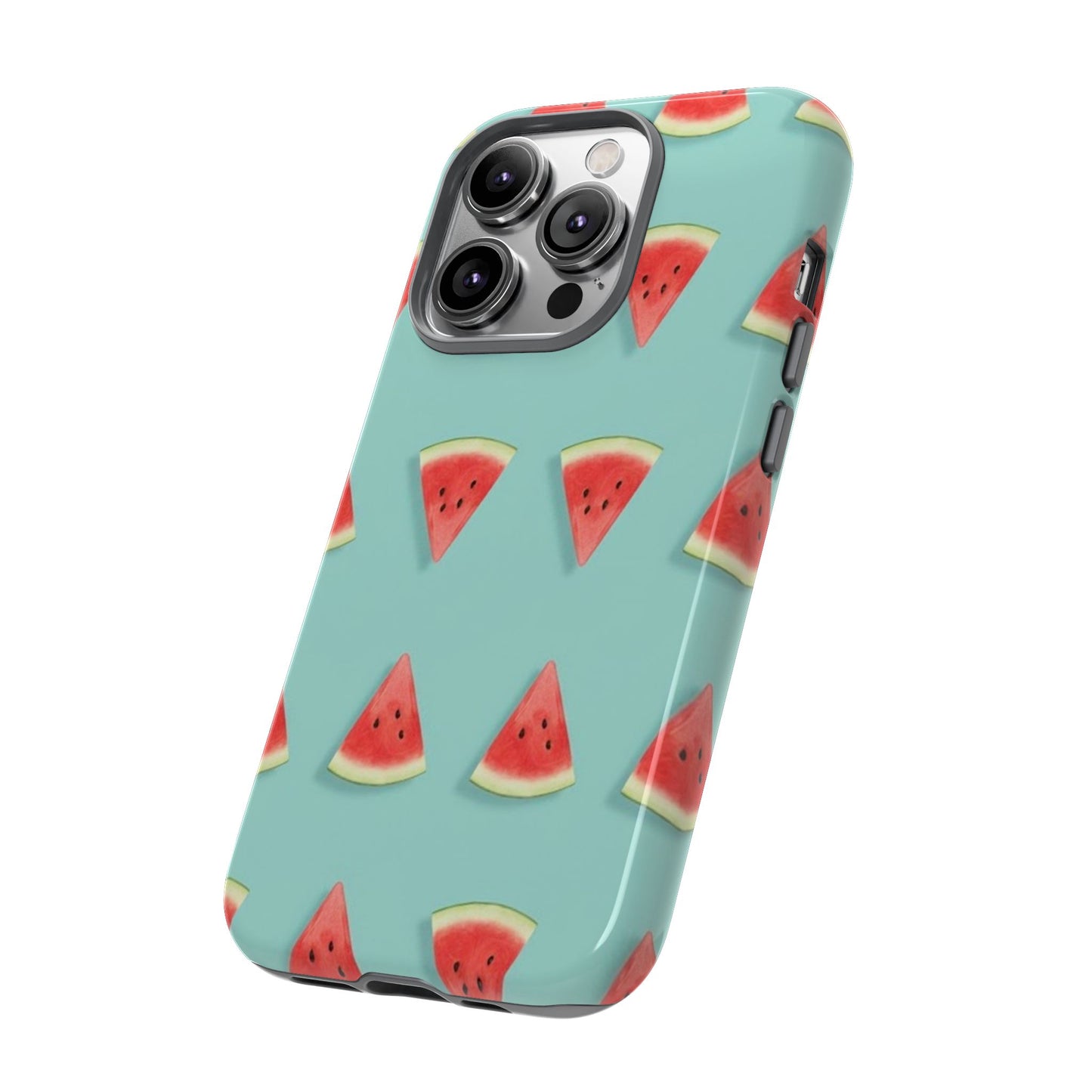 Watermelon Phone Case – Pastel Blue Summer Fruit Tough Case (iPhone, Samsung, Pixel)