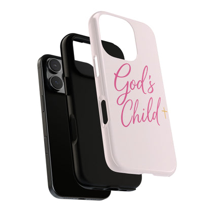 Gods Child Phone Case Christian Pink Aesthetic Tough iPhone Case