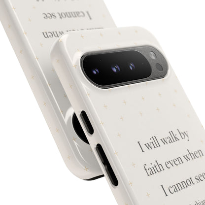 Walk by Faith Phone Case 2 Corinthians 5:7 Christian Bible Cover