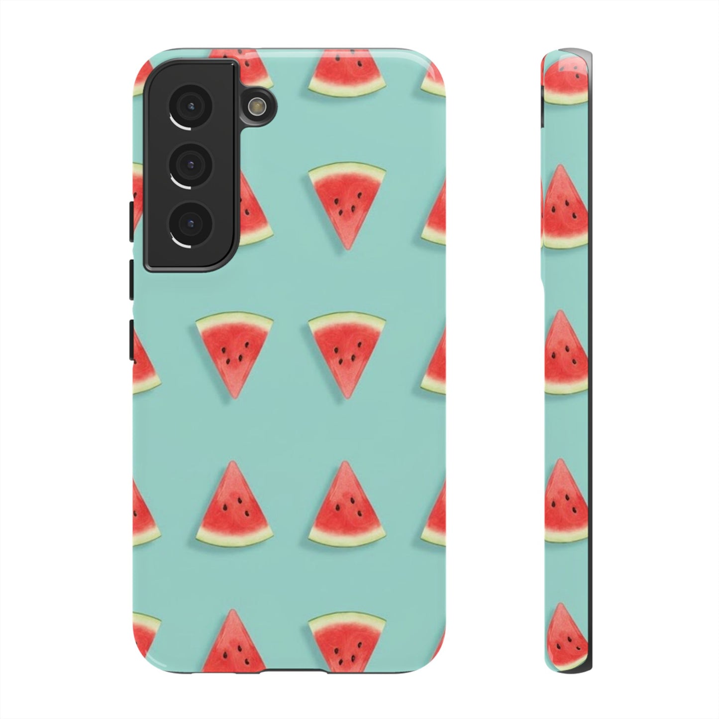 Watermelon Phone Case – Pastel Blue Summer Fruit Tough Case (iPhone, Samsung, Pixel)