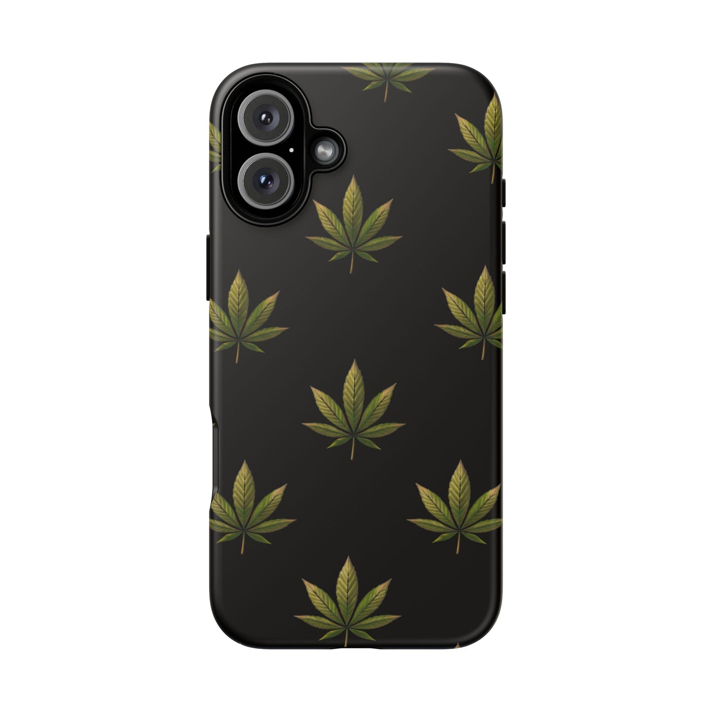 Cannabis Leaf Phone Case Green Weed Leaf Pattern Tough Protective Cover