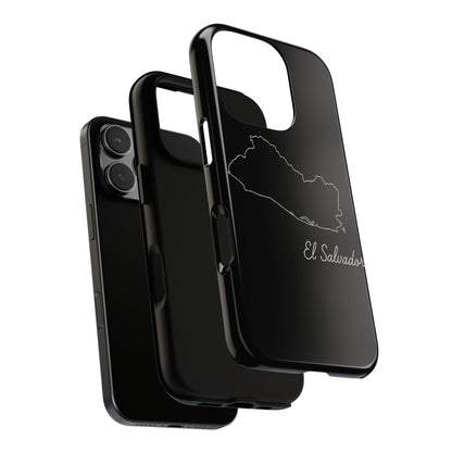 El Salvador Outline Phone Case – Minimal Country Map Tough Case (iPhone, Samsung, Pixel)