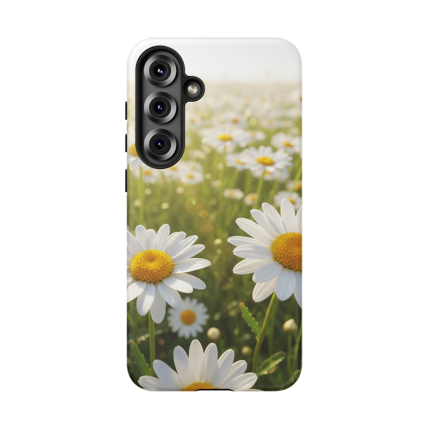 Daisy Phone Case – Floral Spring Field Tough Protective Case (iPhone, Samsung, Pixel)