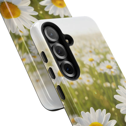 Daisy Phone Case – Floral Spring Field Tough Protective Case (iPhone, Samsung, Pixel)