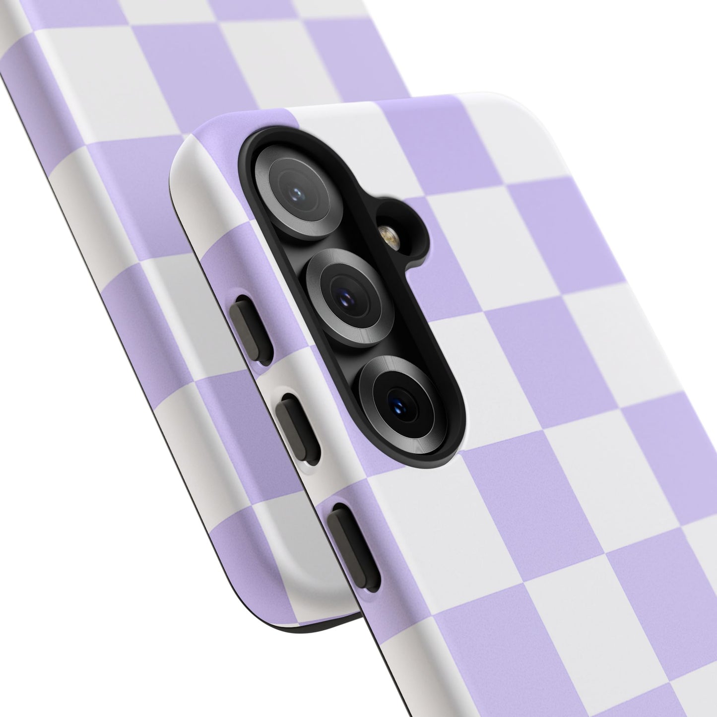 Lavender Checkerboard Phone Case | Pastel Aesthetic Checkered iPhone & Samsung Tough Case