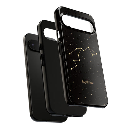 Aquarius Zodiac Constellation Phone Case – Luxe Gold Celestial Cover