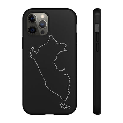 Peru Outline Phone Case – Minimal Country Map Tough Case (iPhone, Samsung, Pixel)