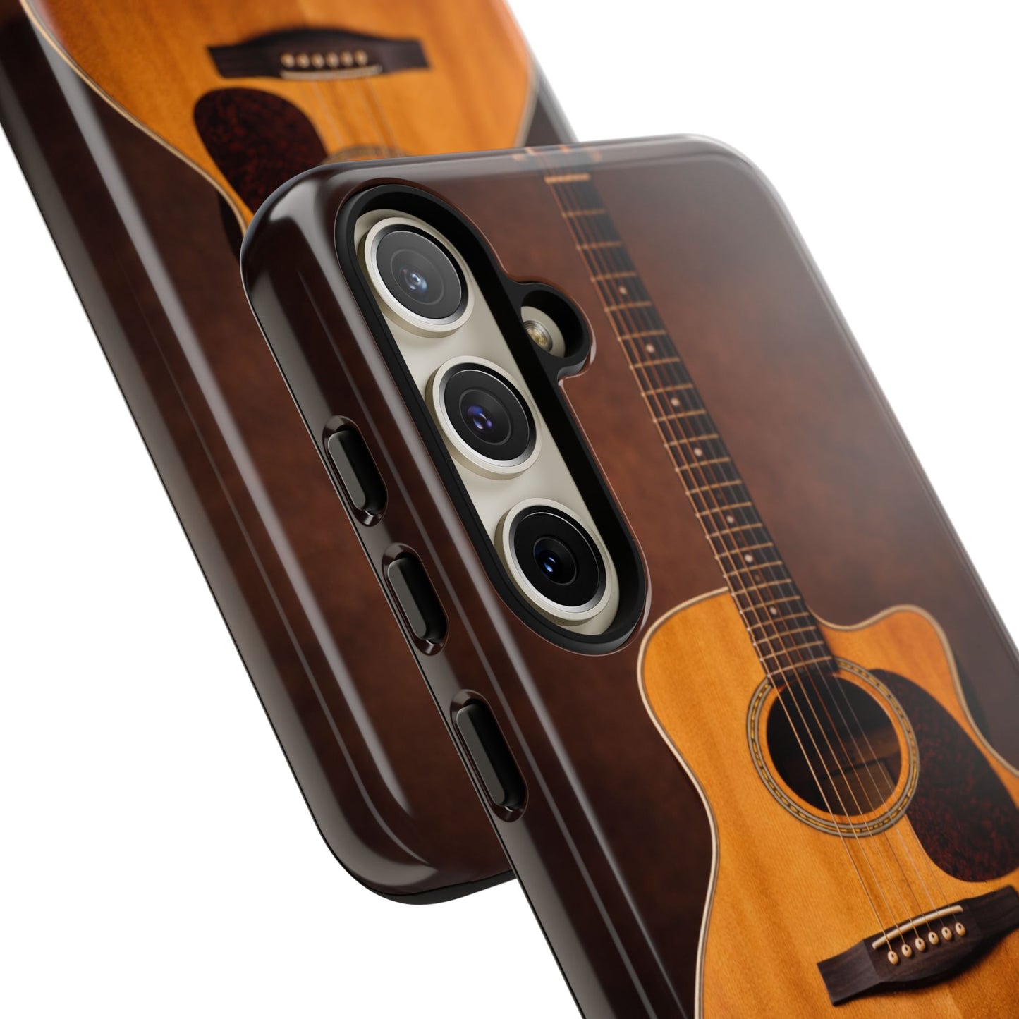 Acoustic Guitar Daisy Phone Case | Rustic Music Lover Tough Cover