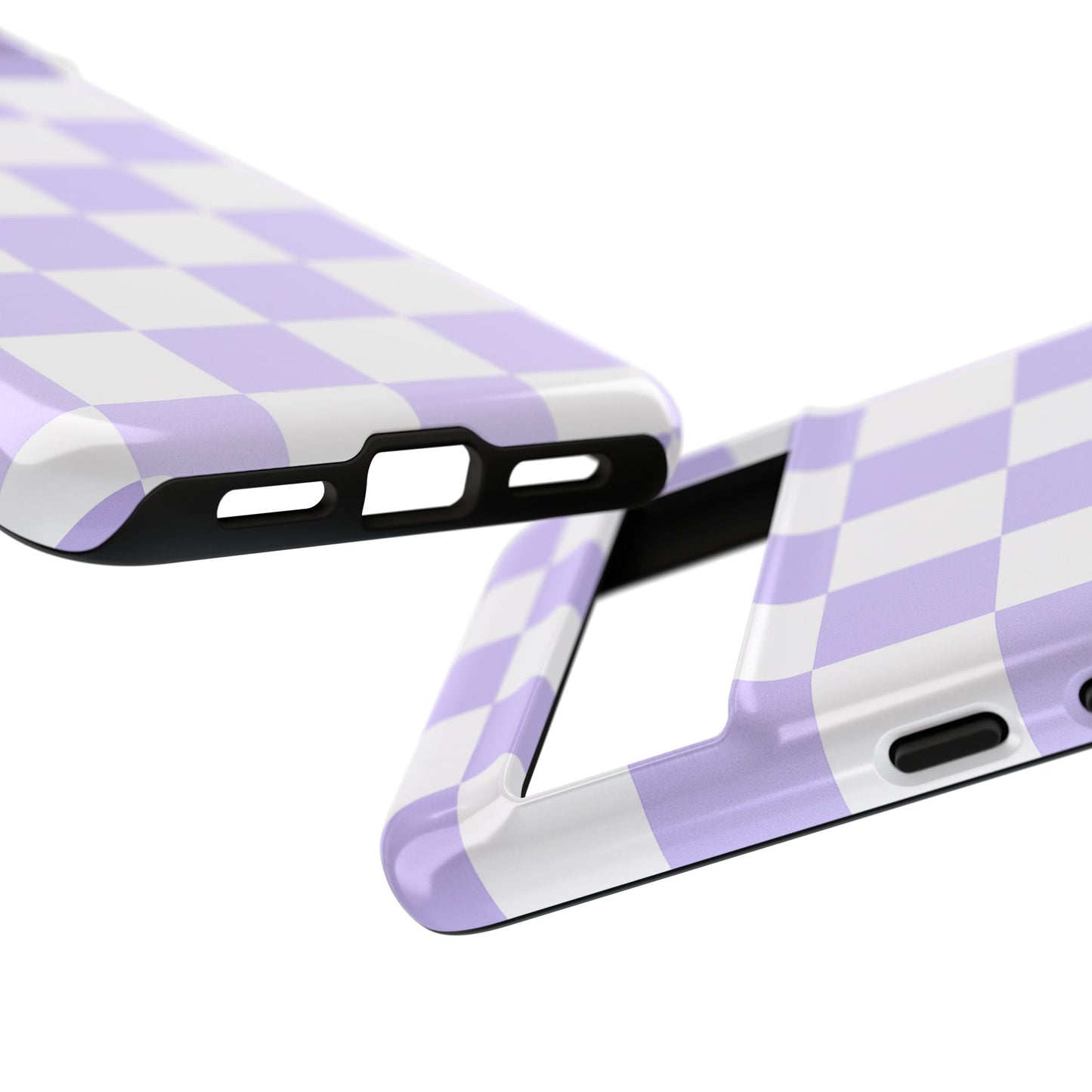 Lavender Checkerboard Phone Case | Pastel Aesthetic Tough Case