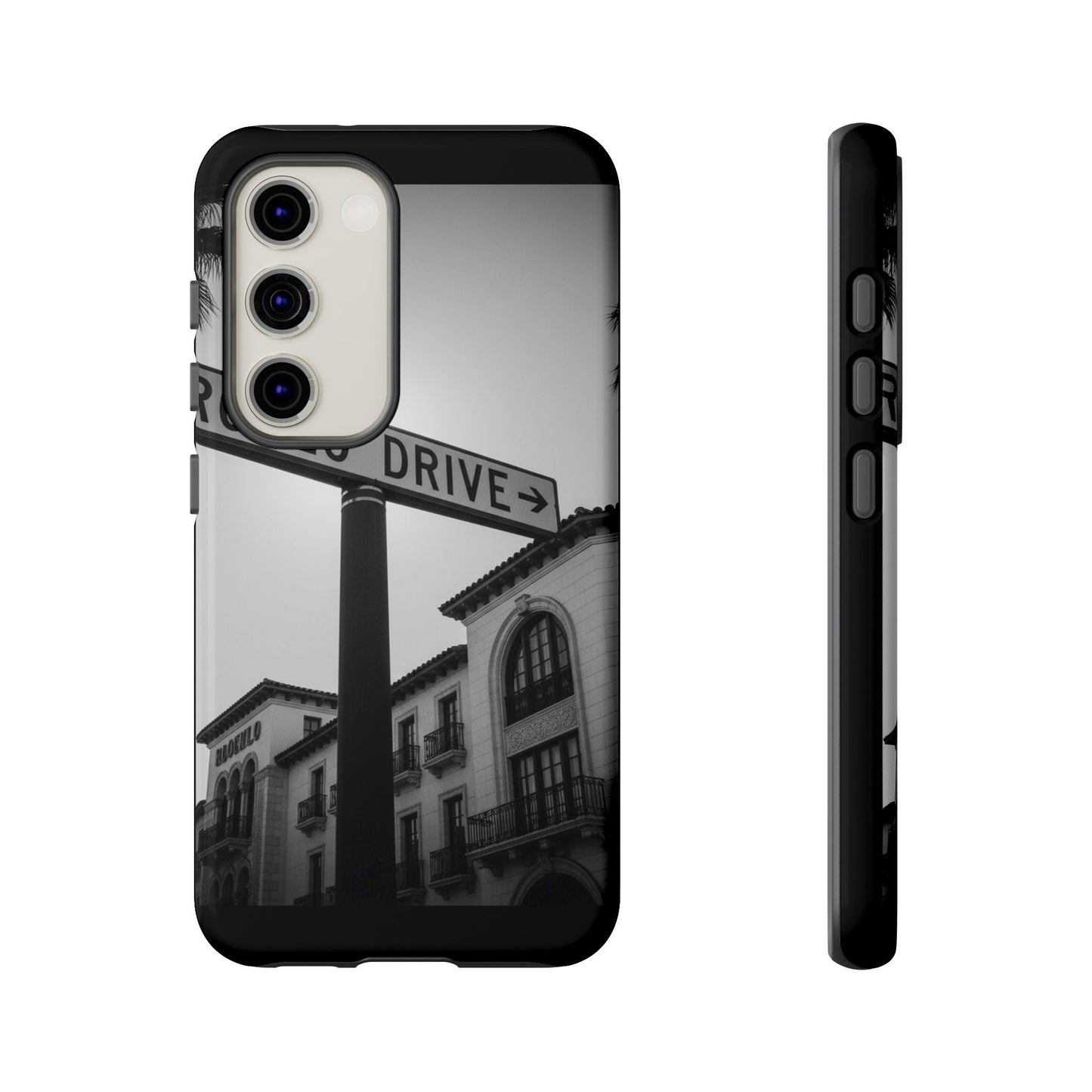 Rodeo Drive Phone Case | Los Angeles Aesthetic Black & White Photography | Luxury LA Street Tough Case for iPhone & Samsung