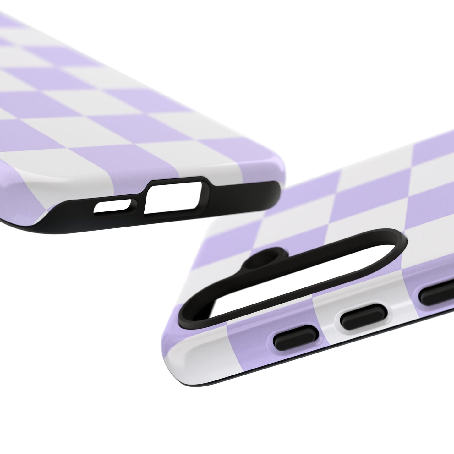 Lavender Checkerboard Phone Case | Pastel Aesthetic Checkered iPhone & Samsung Tough Case