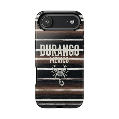 Durango Mexico Phone Case | Serape Scorpion Western Design | Mexican Heritage Tough Case for iPhone & Samsung