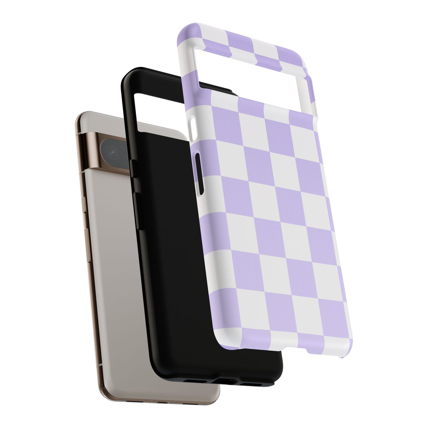 Lavender Checkerboard Phone Case | Pastel Aesthetic Tough Case