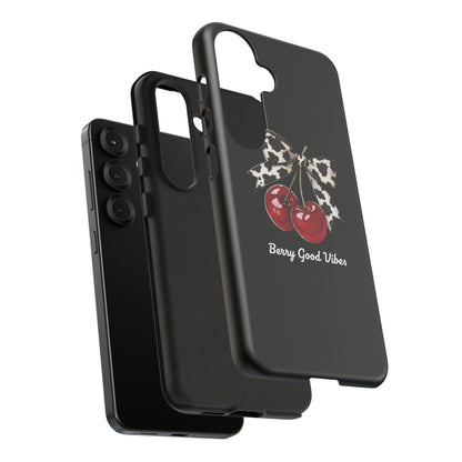 Cherry Cow Print Phone Case | Coquette Bow Aesthetic iPhone & Samsung Tough Case