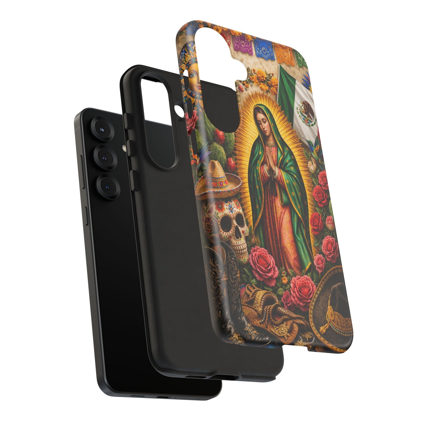 Virgen de Guadalupe Phone Case Mexican Floral iPhone Samsung Pixel Case