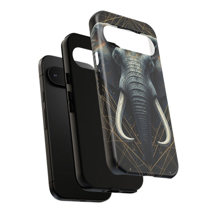 Elephant Mandala Phone Case – Black and Gold Spiritual Elephant Tough Protective Case