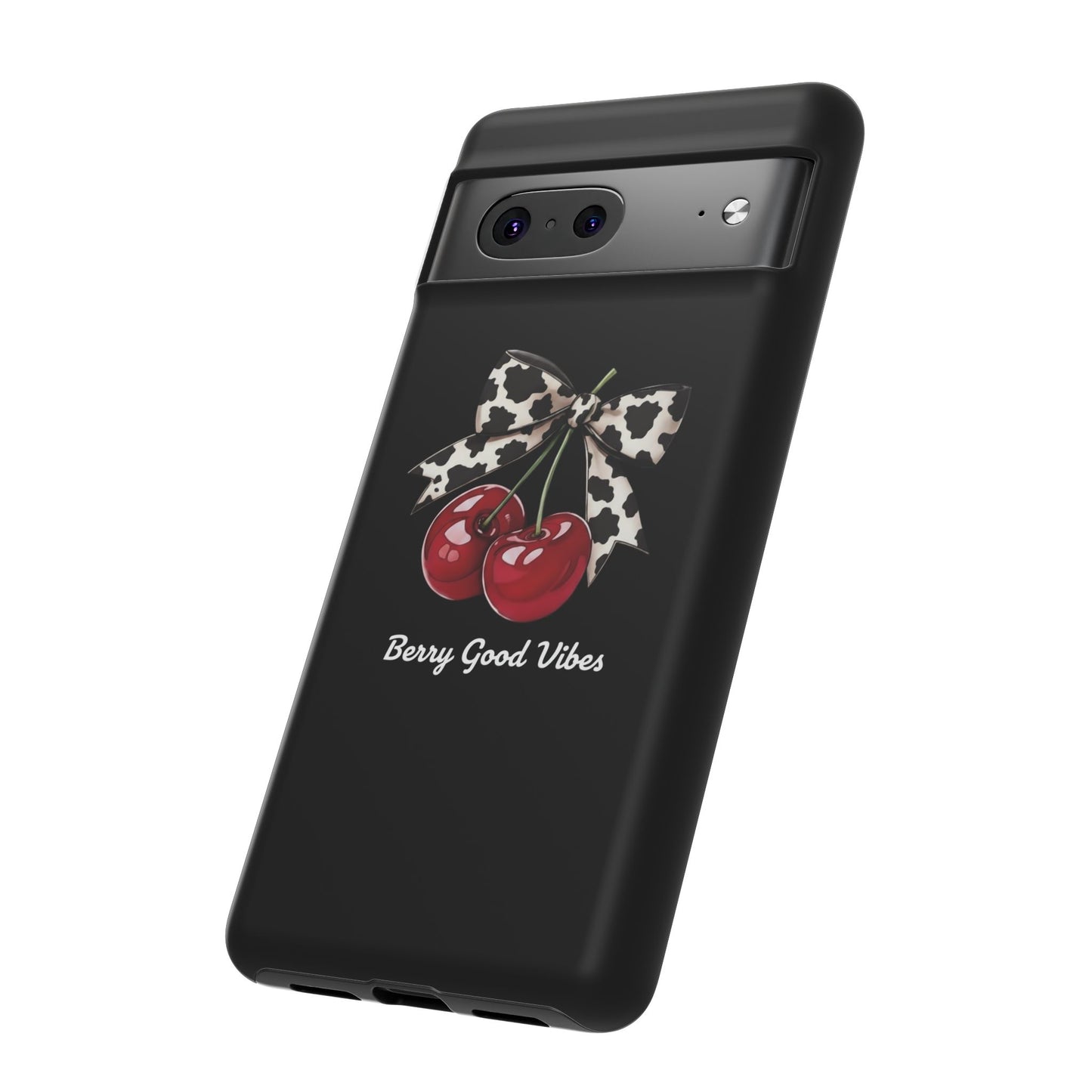 Cherry Cow Print Phone Case | Coquette Bow Aesthetic iPhone & Samsung Tough Case