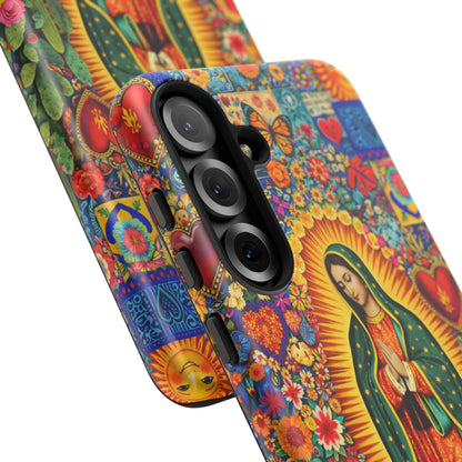 Virgin Mary Guadalupe Phone Case Mexican Folk Art Tough Cover iPhone Samsung