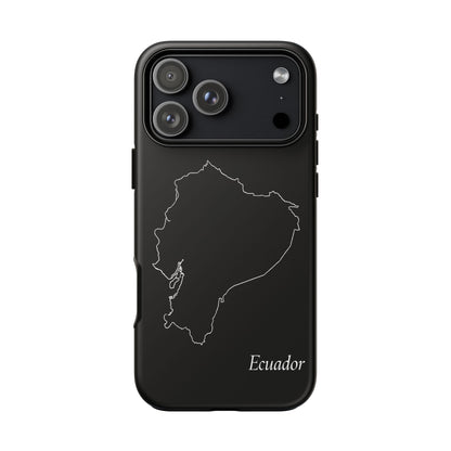 Ecuador Outline Phone Case – Minimal Country Map Tough Case (iPhone, Samsung, Pixel)