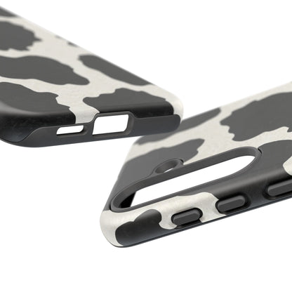 Black & White Cow Print Phone Case | Western Aesthetic iPhone & Samsung Tough Case