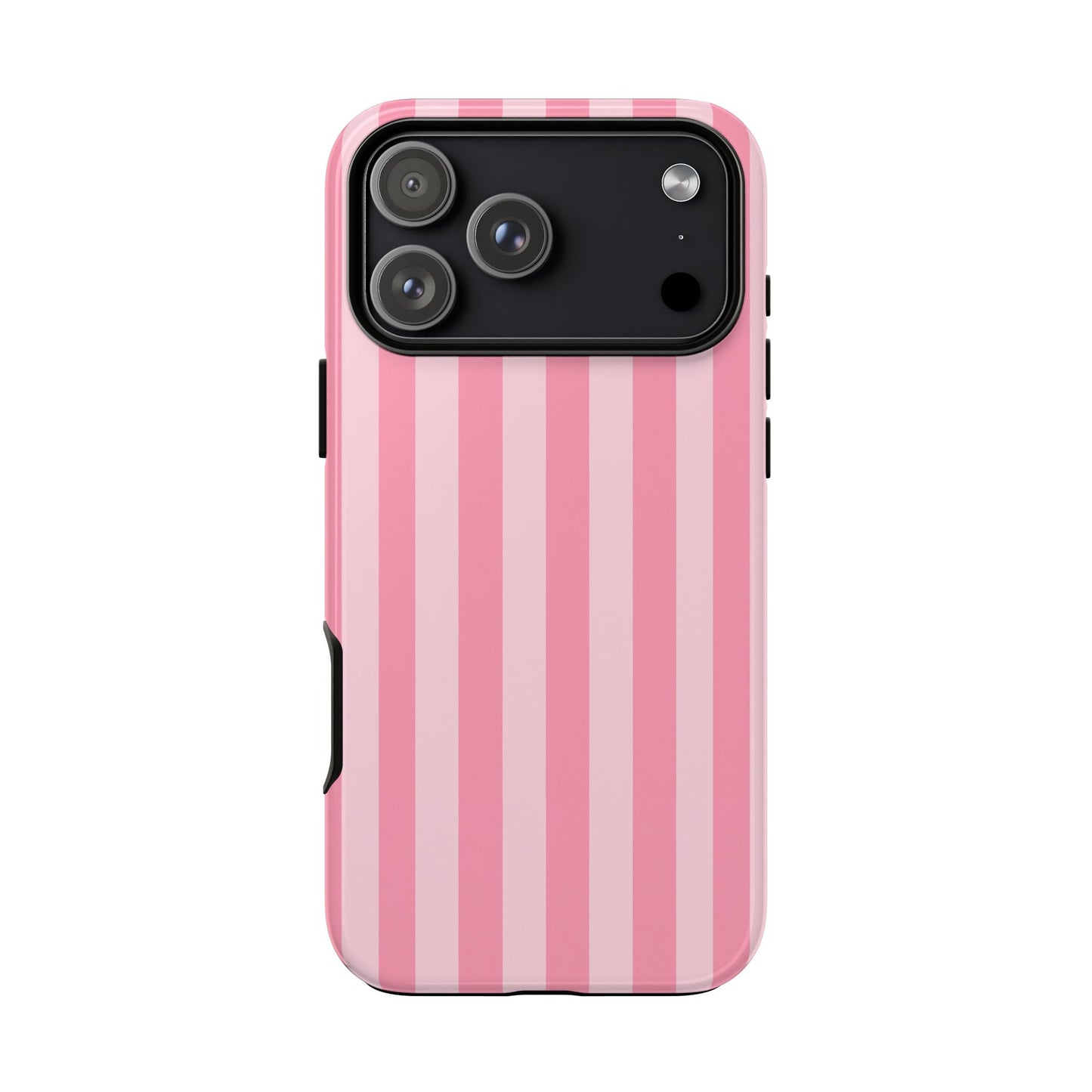 Pink Stripe Phone Case – Pastel Coquette Aesthetic Tough Protective Case