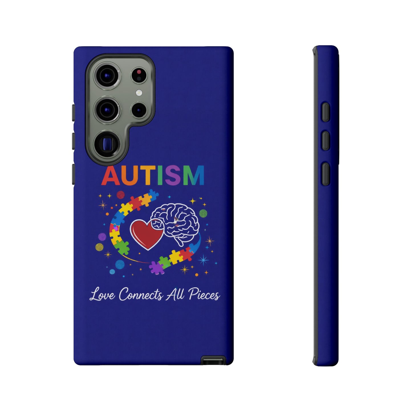 Autism Awareness Tough Case – "Love Connects All Pieces" Phone Case for Iphone, Samsung Galaxy and Pixel