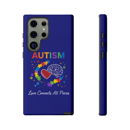 Autism Awareness Tough Case – "Love Connects All Pieces" Phone Case for Iphone, Samsung Galaxy and Pixel