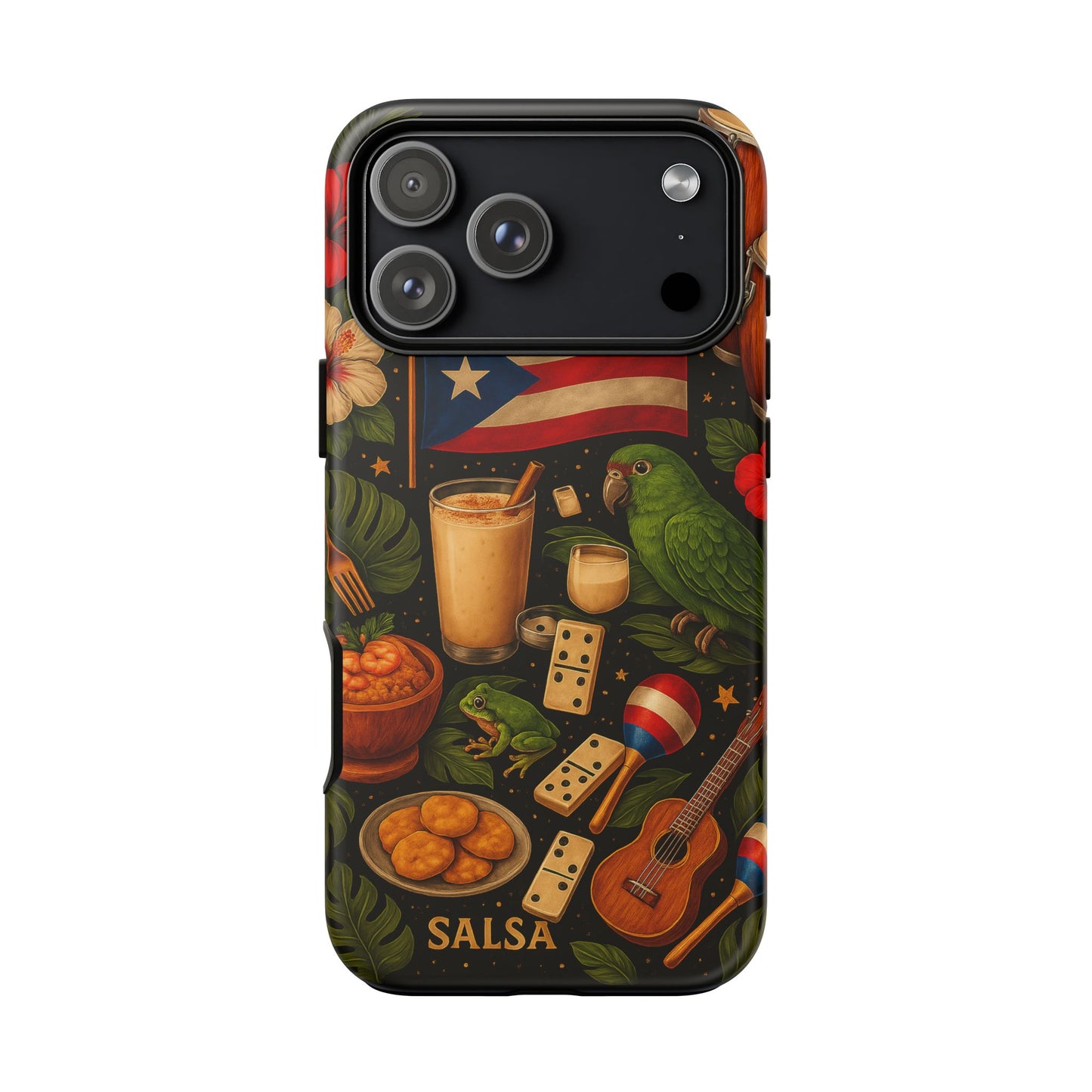 Puerto Rican Culture Phone Case | Boricua Icons Caribbean Aesthetic Tough Protective Case