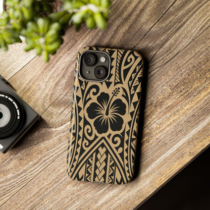 Polynesian Tribal Hawaiin Hibiscus Phone Case for iPhone Samsung Galaxy