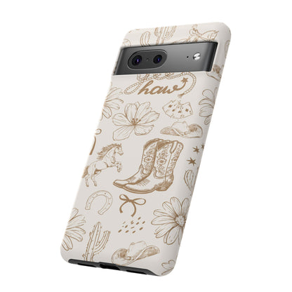 Western Cowgirl Phone Case for iPhone Samsung Galaxy Pixel Tough Case