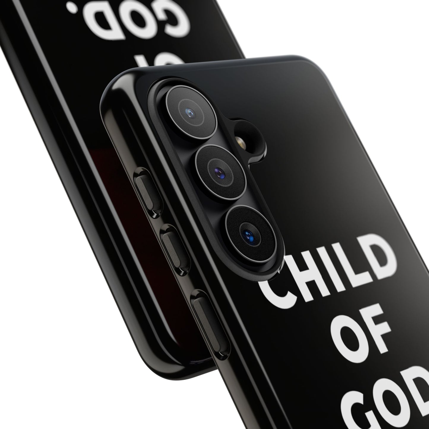 Child of God Phone Case Christian Black Aesthetic Cross Tough Cover