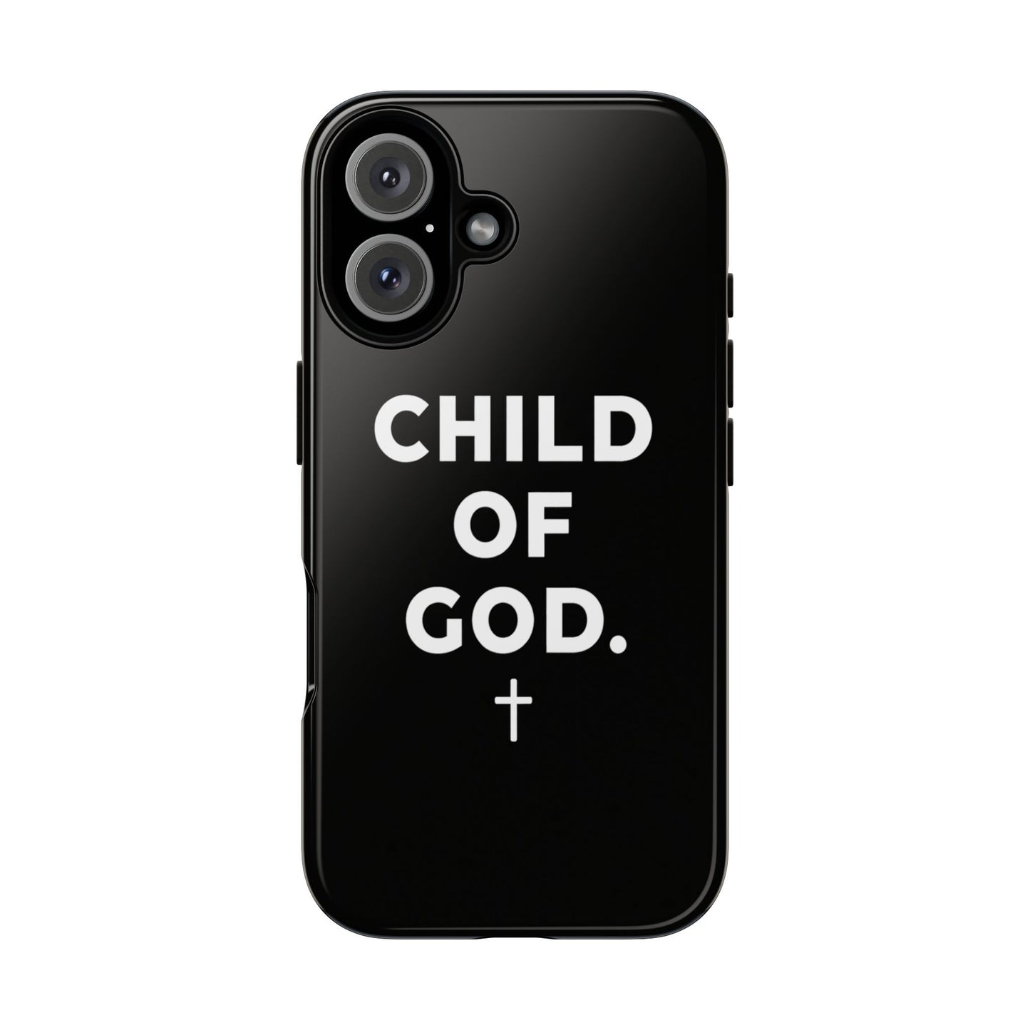 Child of God Phone Case Christian Black Aesthetic Cross Tough Cover