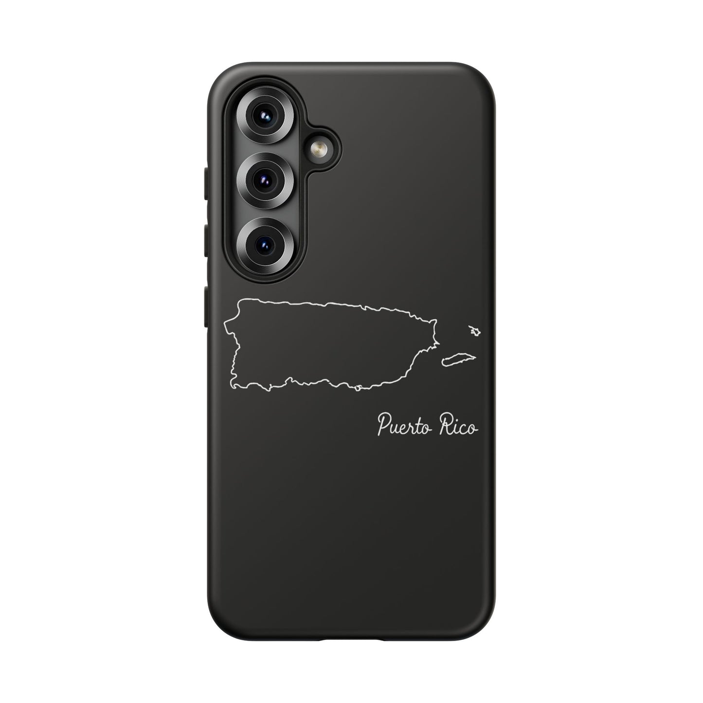 Puerto Rico Outline Phone Case – Minimal Country Map Tough Case (iPhone, Samsung, Pixel)