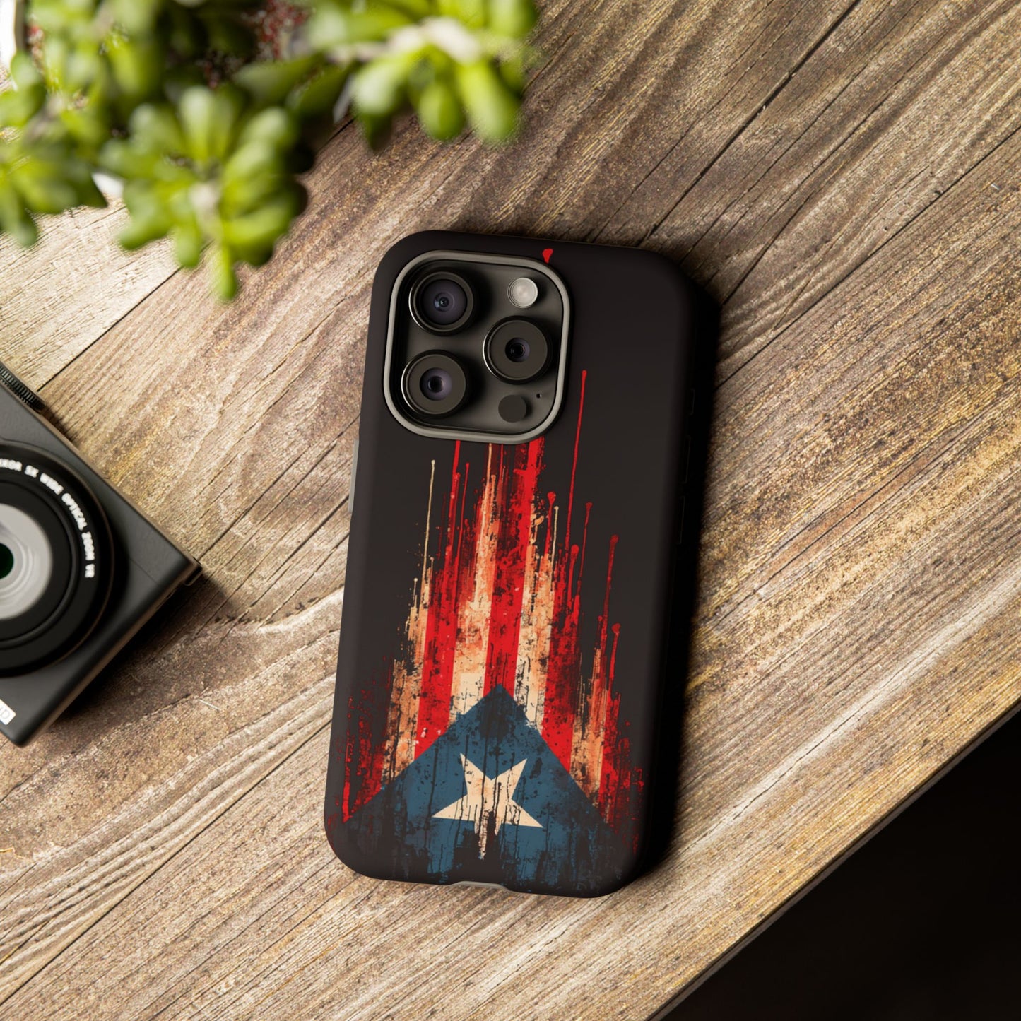Puerto Rico Flag Phone Case | Distressed Puerto Rican Flag Tough Case | Boricua Pride Protective iPhone Samsung Cover