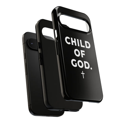 Child of God Phone Case Christian Black Aesthetic Cross Tough Cover