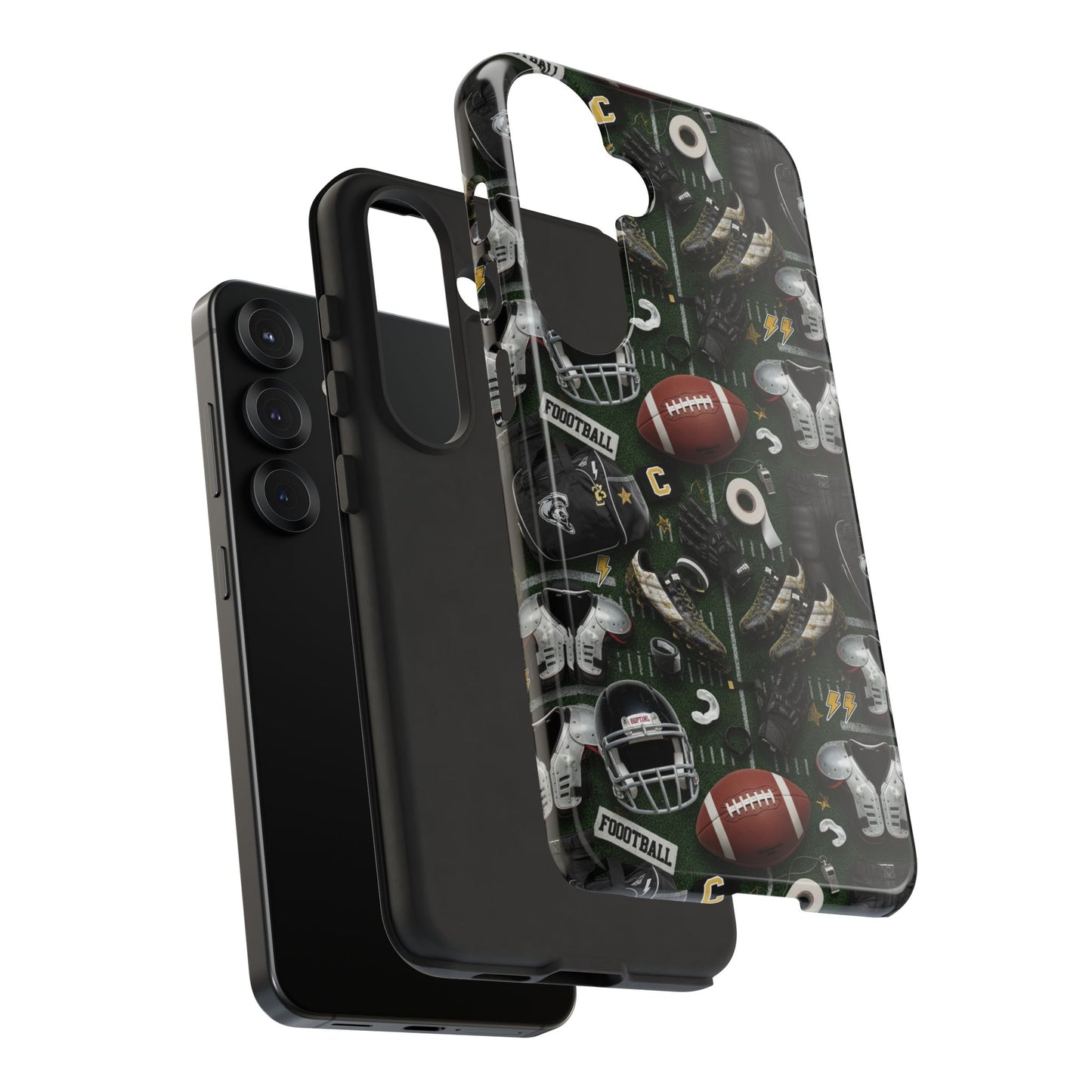 Football Pattern Phone Case – Sports Fan Tough Protective Game Day Case