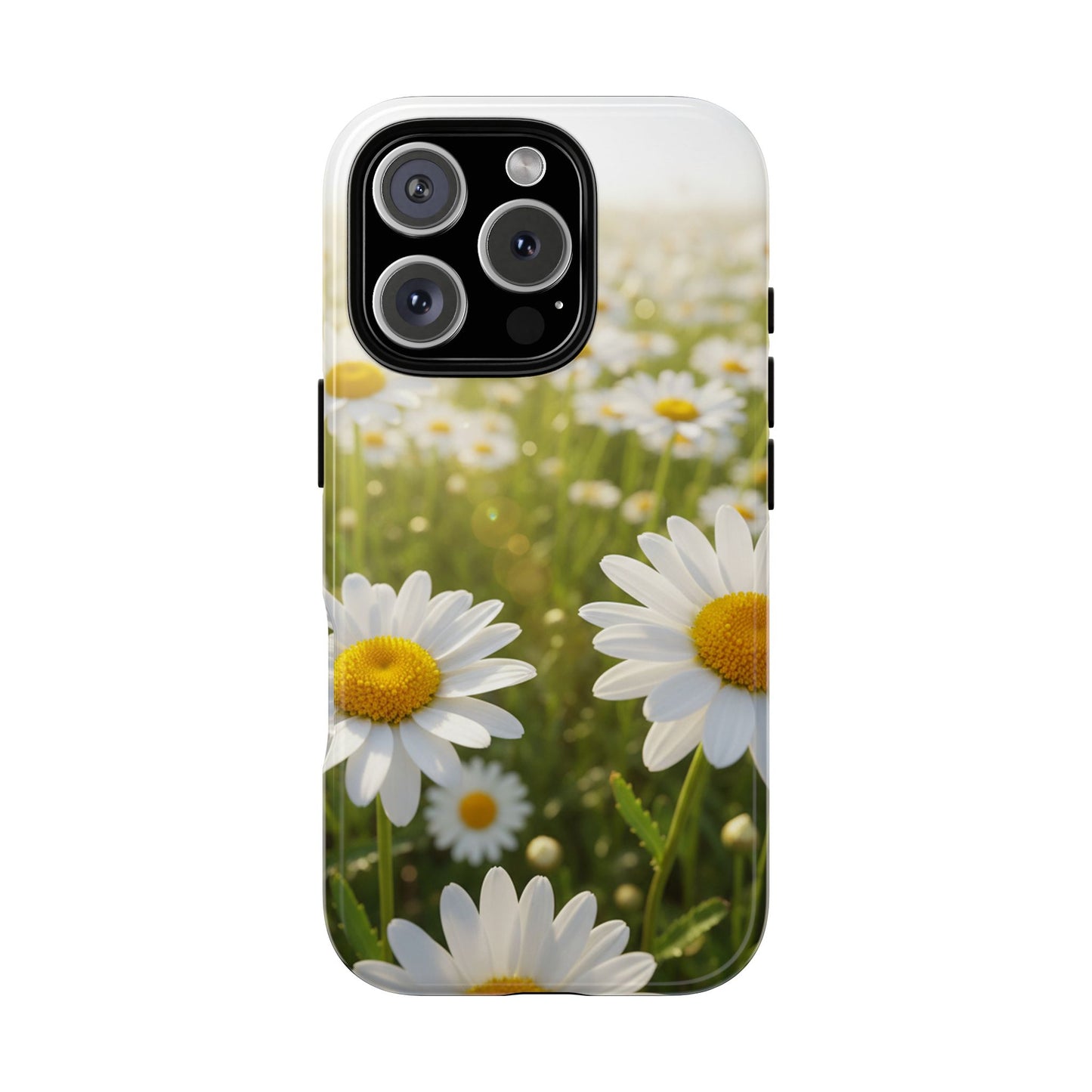 Daisy Phone Case – Floral Spring Field Tough Protective Case (iPhone, Samsung, Pixel)