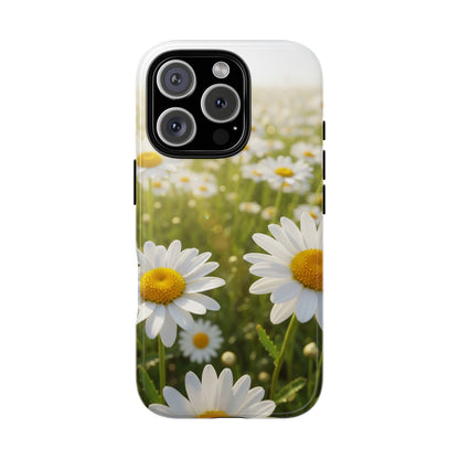 Daisy Phone Case – Floral Spring Field Tough Protective Case (iPhone, Samsung, Pixel)