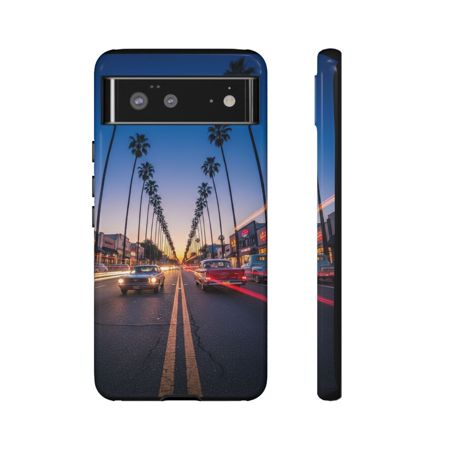 LA Sunset Boulevard Phone Case | Palm Tree Sunset Aesthetic | City Night Tough Case