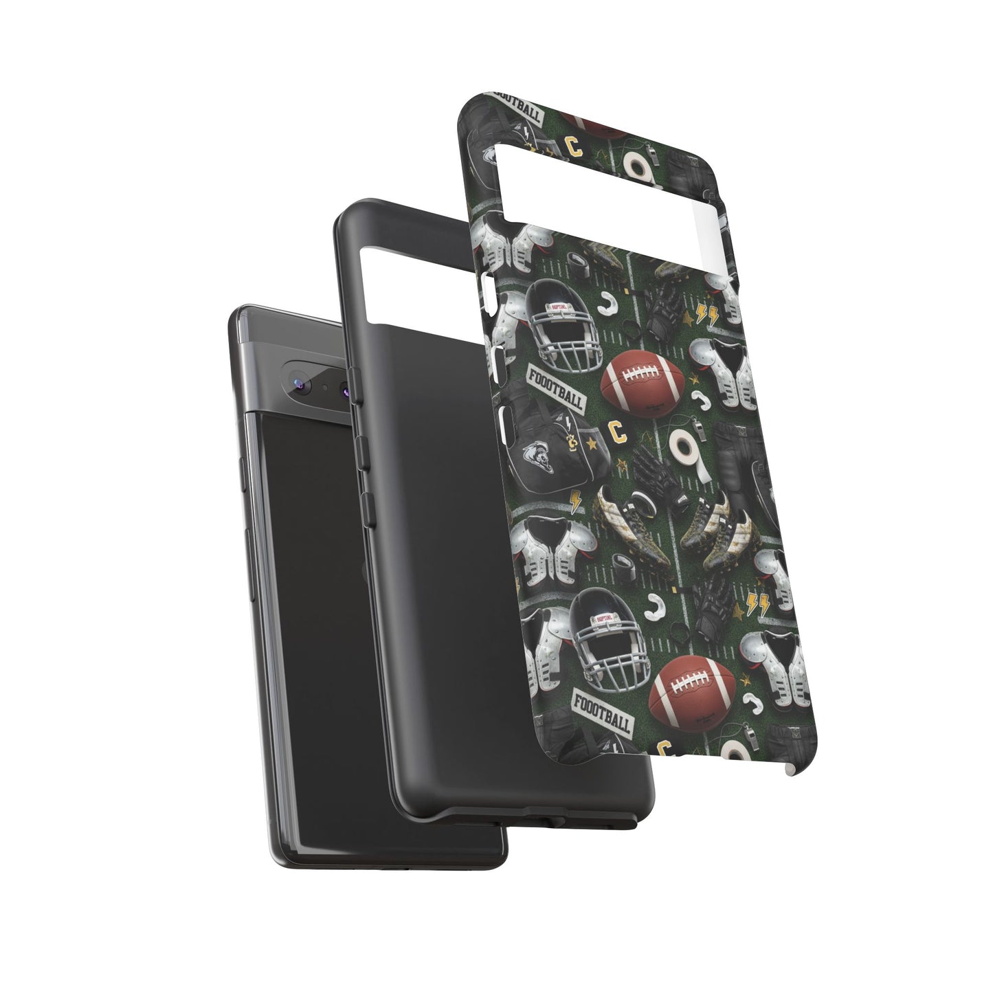 Football Pattern Phone Case – Sports Fan Tough Protective Game Day Case