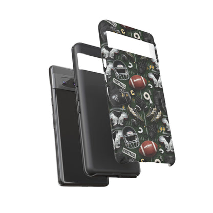 Football Pattern Phone Case – Sports Fan Tough Protective Game Day Case