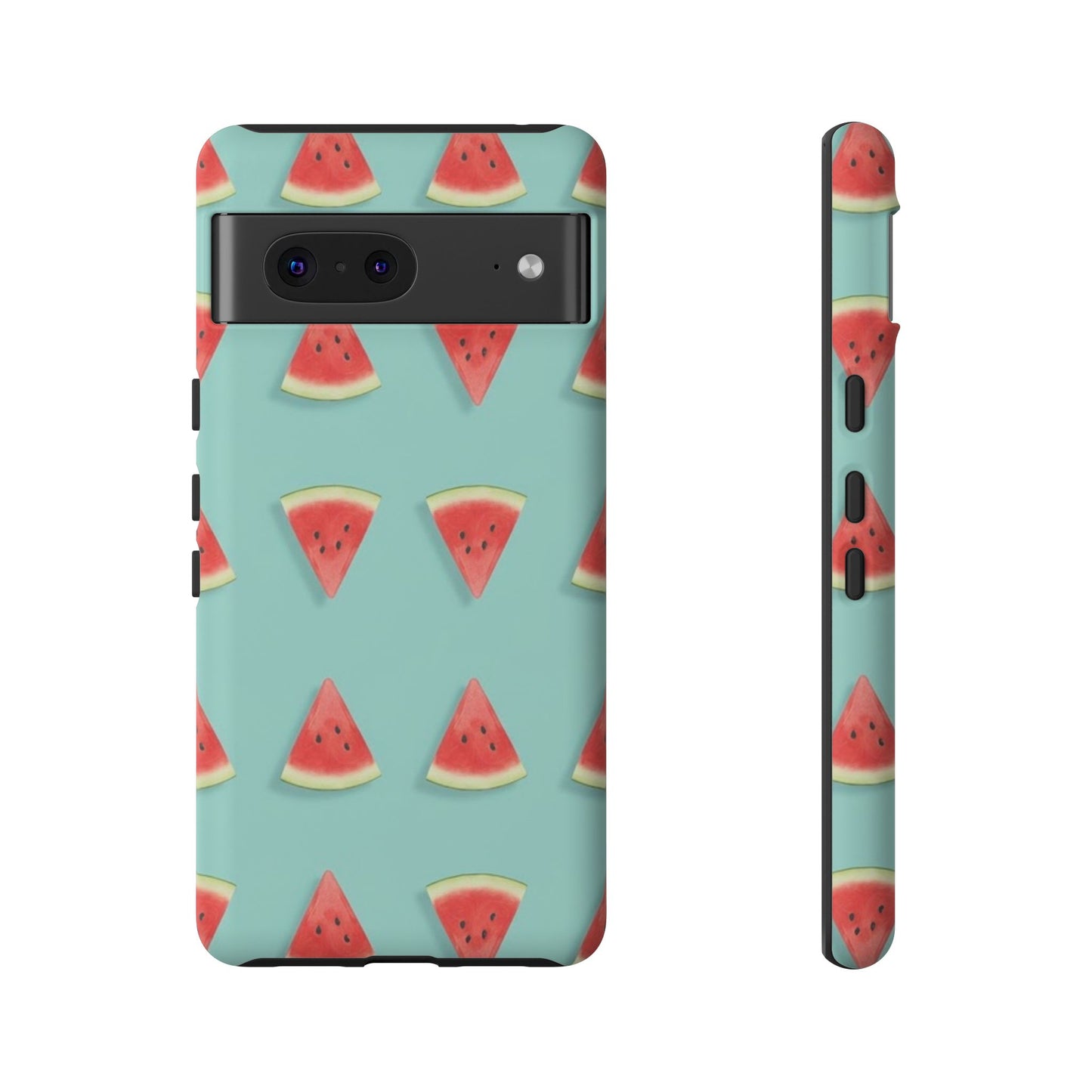 Watermelon Phone Case – Pastel Blue Summer Fruit Tough Case (iPhone, Samsung, Pixel)