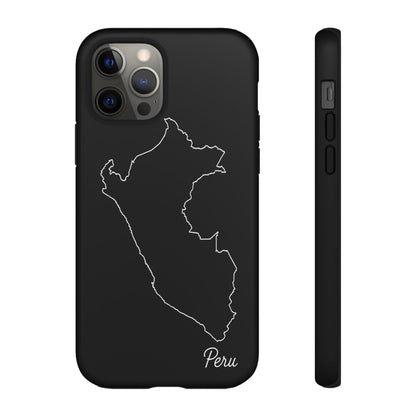 Peru Outline Phone Case – Minimal Country Map Tough Case (iPhone, Samsung, Pixel)
