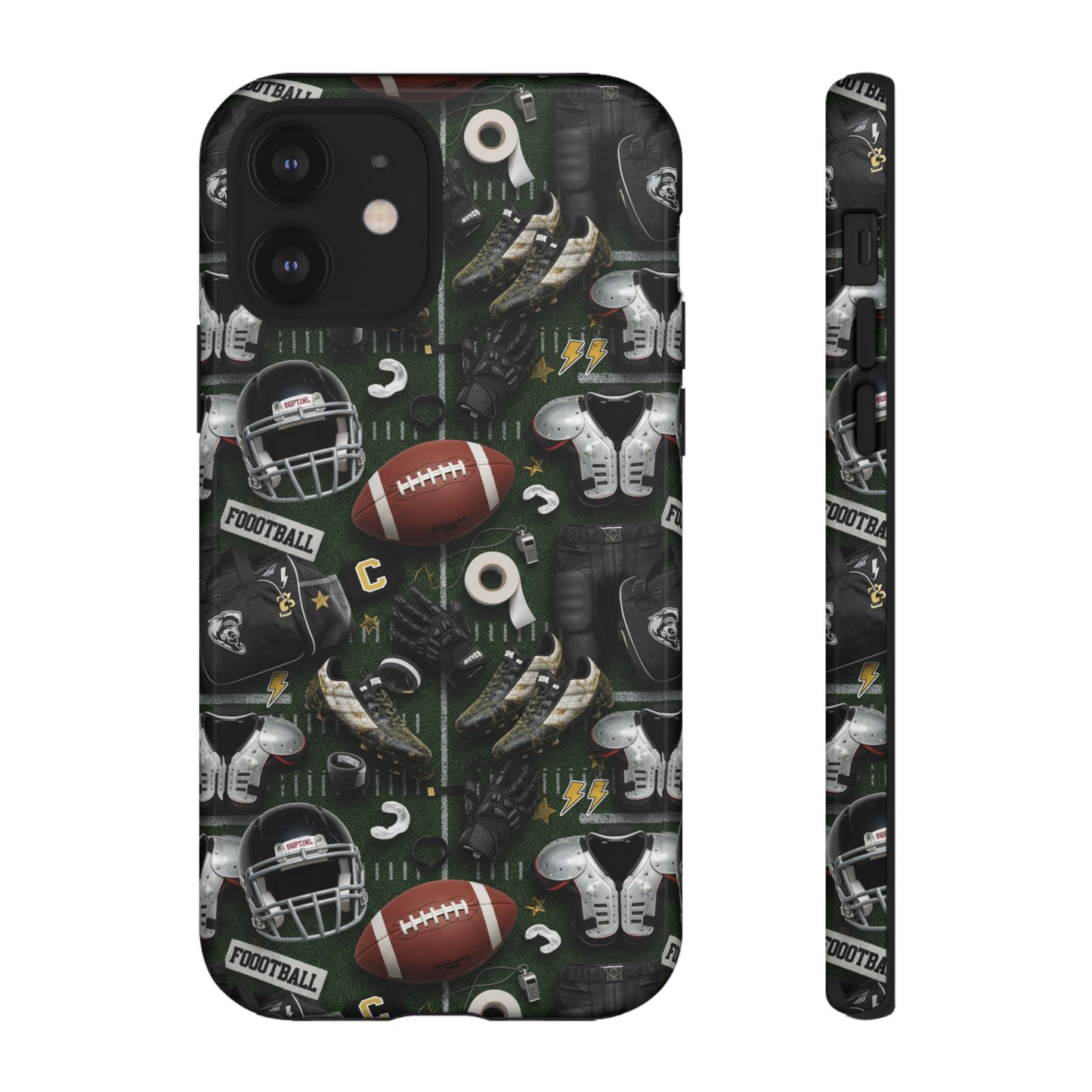 Football Pattern Phone Case – Sports Fan Tough Protective Game Day Case