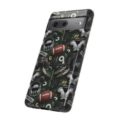 Football Pattern Phone Case – Sports Fan Tough Protective Game Day Case