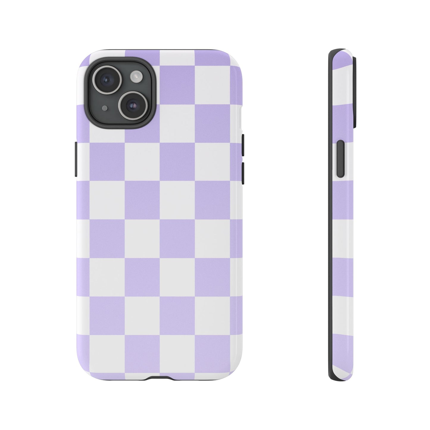 Lavender Checkerboard Phone Case | Pastel Aesthetic Tough Case