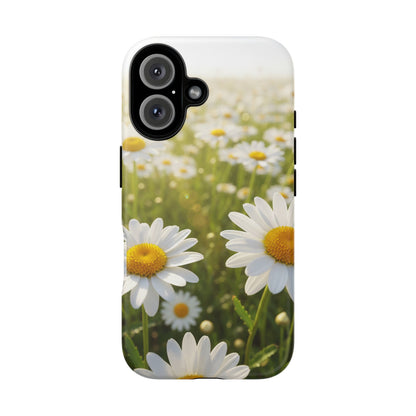 Daisy Phone Case – Floral Spring Field Tough Protective Case (iPhone, Samsung, Pixel)
