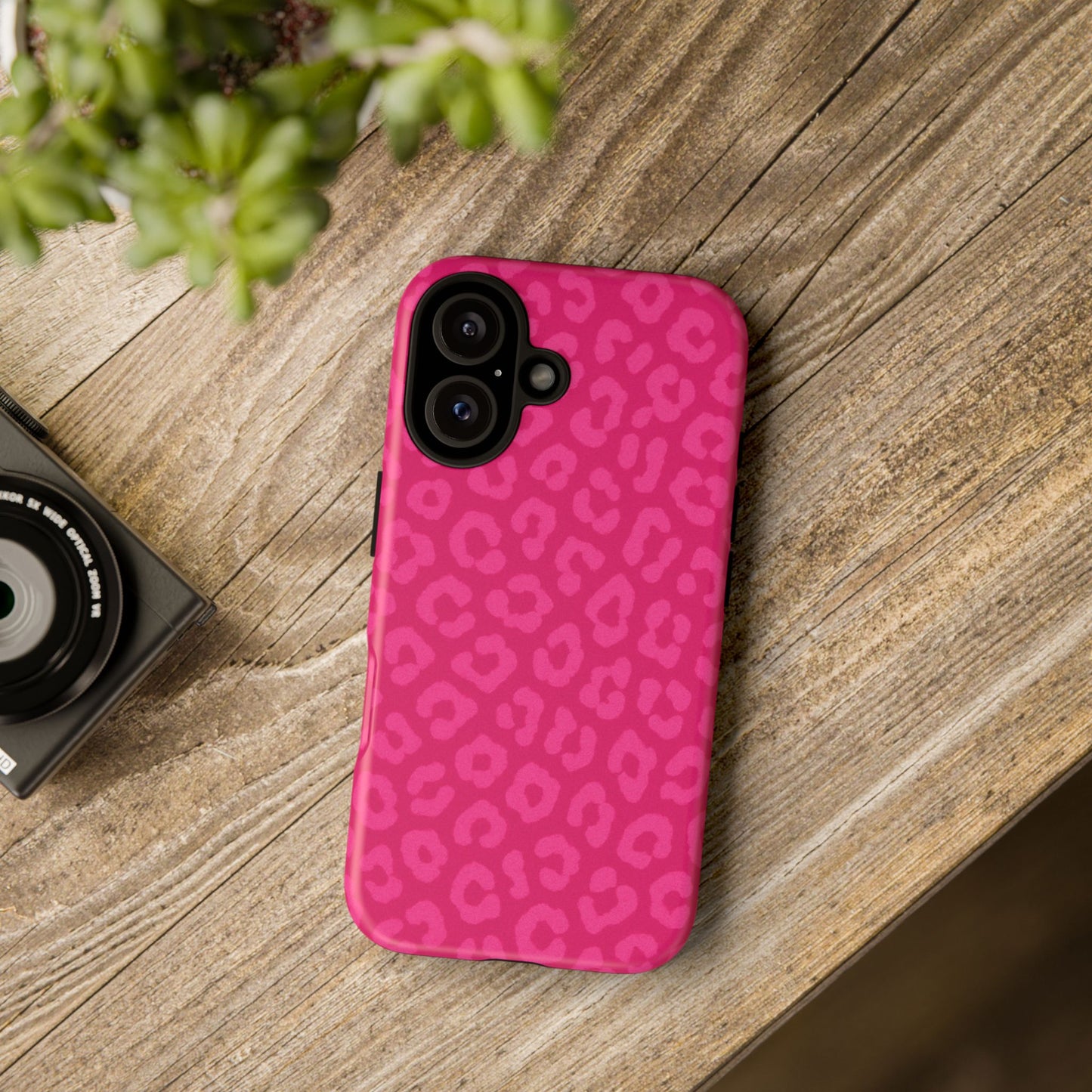Hot Pink Leopard Phone Case – Bold Coquette Aesthetic Tough Case